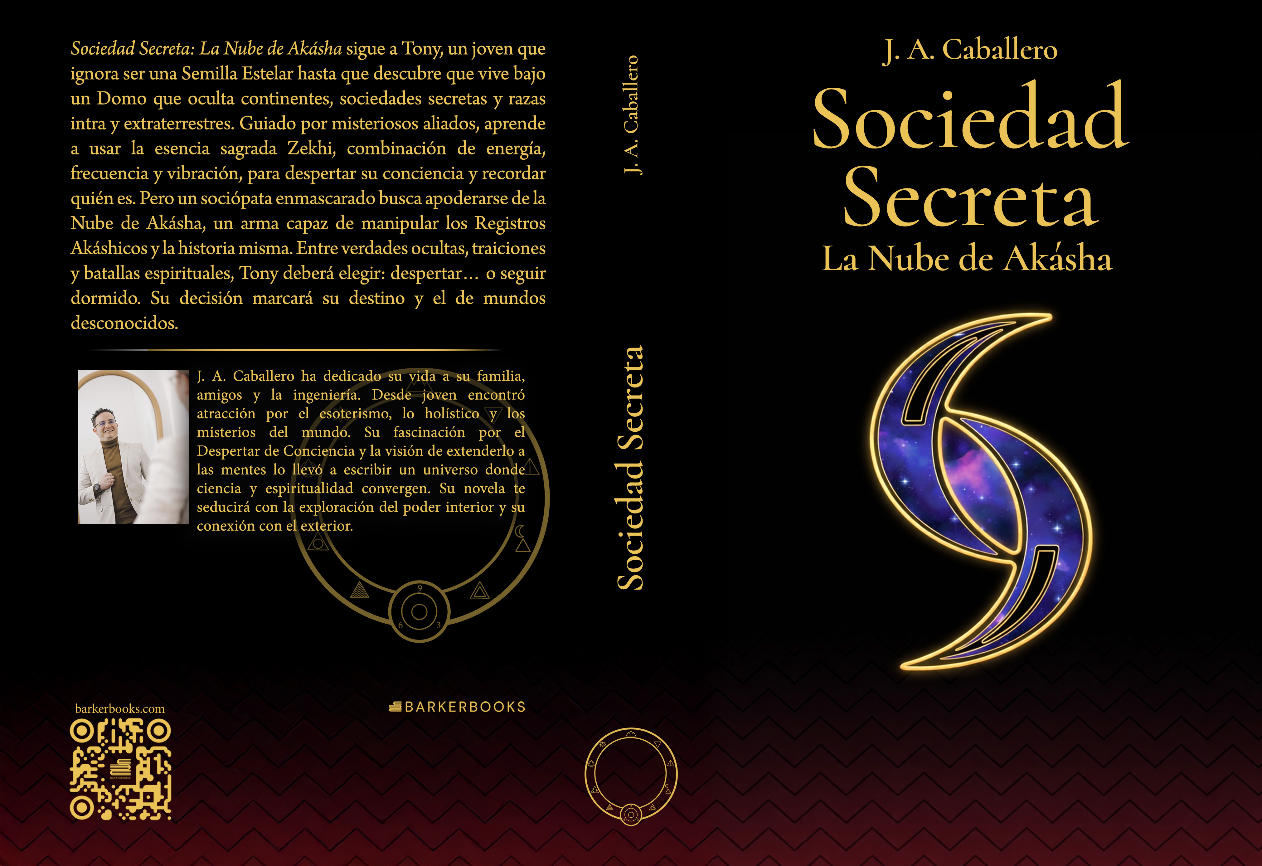 Portada completa: Sociedad Secreta — La Nube de Akásha (contraportada y sinopsis)